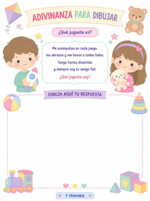 Los juguetes – Adivinanza para Dibujar