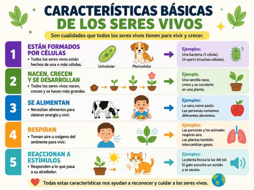 Características básicas de los seres vivos