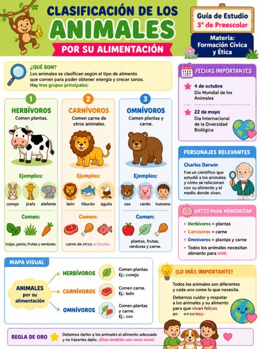 Clasificación de los Animales por su Alimentación