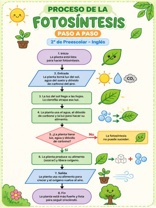 Proceso de la Fotosíntesis Paso a Paso