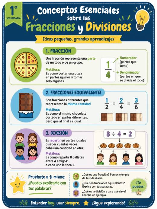 Conceptos Esenciales sobre las Fracciones y Divisiones