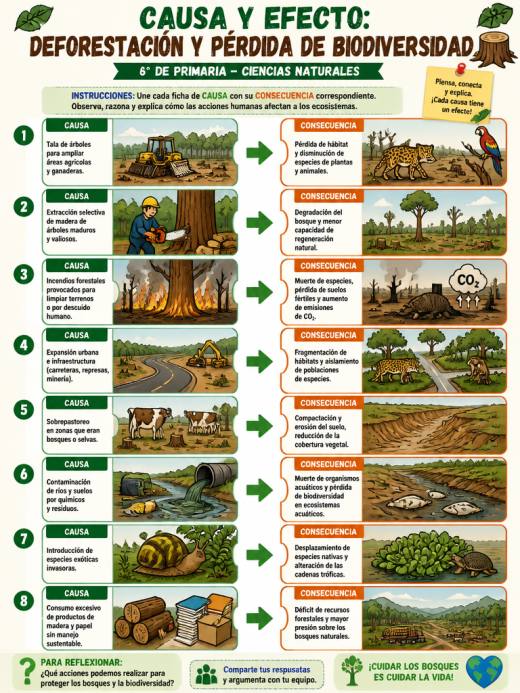 Causa y Efecto: Deforestación y Pérdida de Biodiversidad