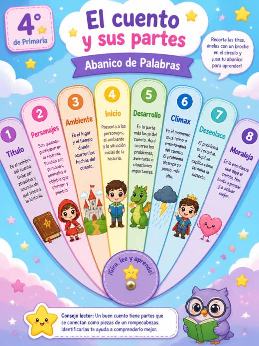 El cuento y sus partes – Abanico de Palabras