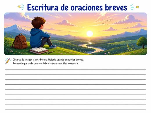 Escritura de oraciones breves