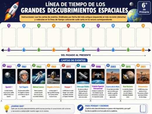 Línea de Tiempo de los Grandes Descubrimientos Espaciales