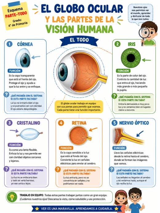 El Globo Ocular y las Partes de la Visión Humana