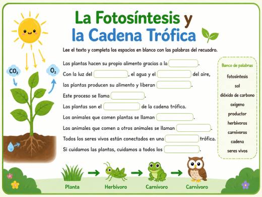 La Fotosíntesis y la Cadena Trófica
