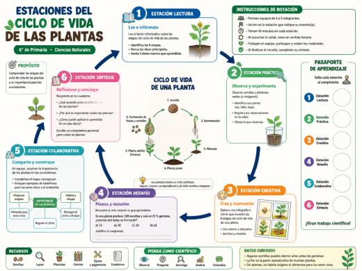 Estaciones del Ciclo de Vida de las Plantas