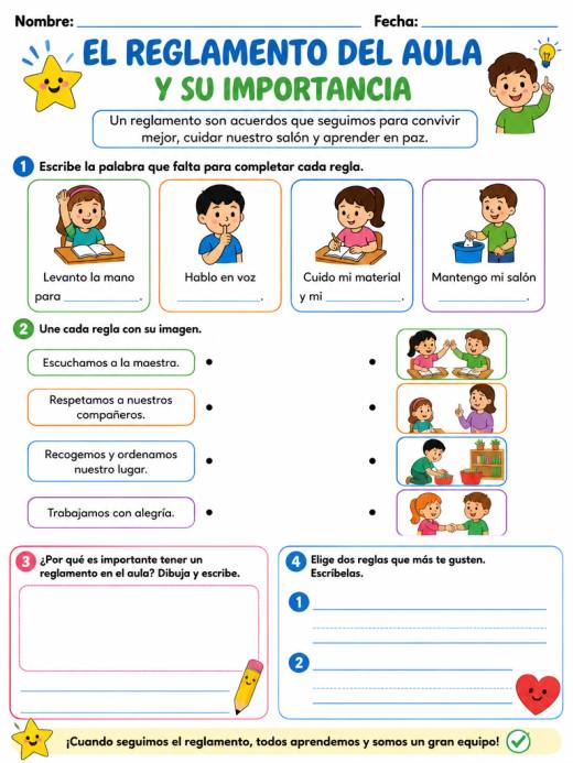 el reglamento del aula y su importancia