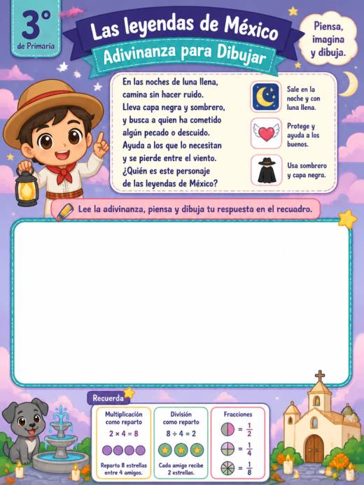 Las leyendas de México – Adivinanza para Dibujar