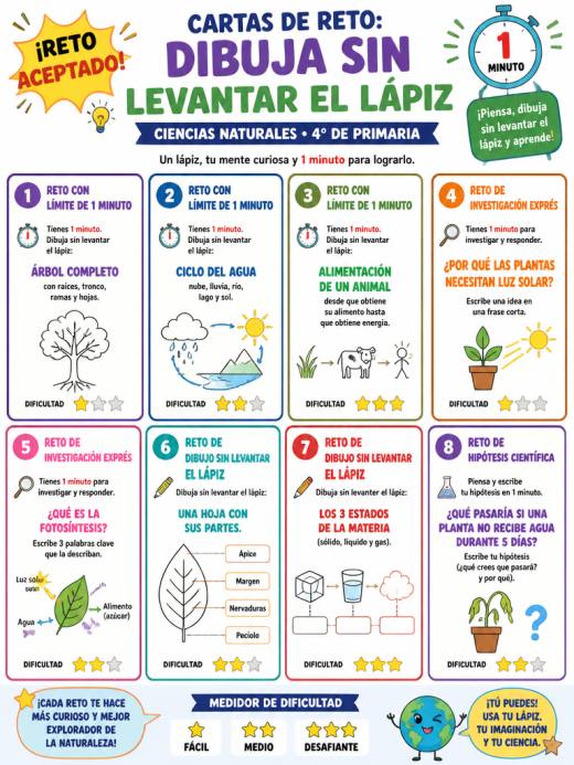 Cartas de Reto: Dibuja sin Levantar el Lápiz
