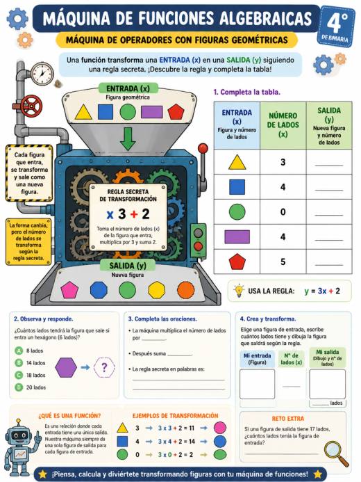 Máquina de operadores con figuras geométricas como entradas