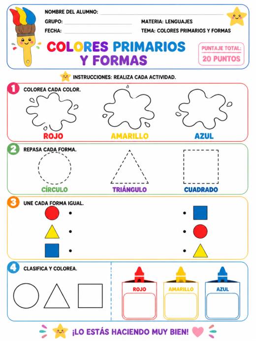 Colores Primarios y Formas