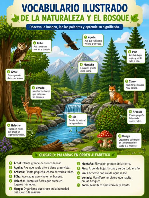 Vocabulario Ilustrado de la Naturaleza y el Bosque