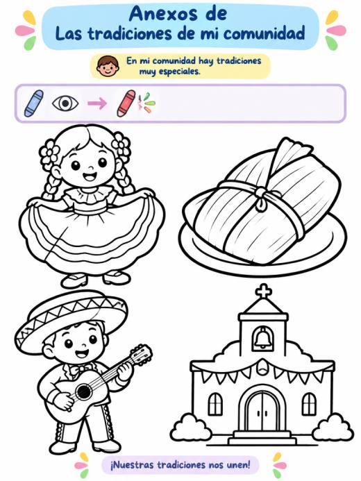 Anexos de Las tradiciones de mi comunidad (Preescolar)