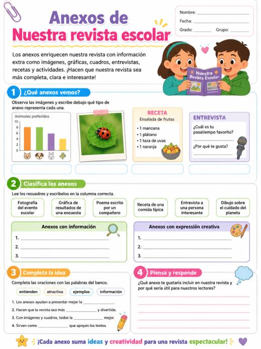 Anexos de Nuestra revista escolar (Primaria)