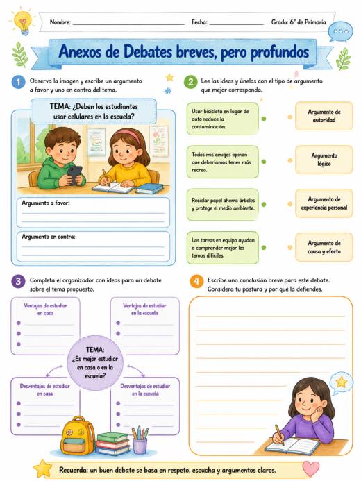 Anexos de Debates breves, pero profundos (6° de Primaria)