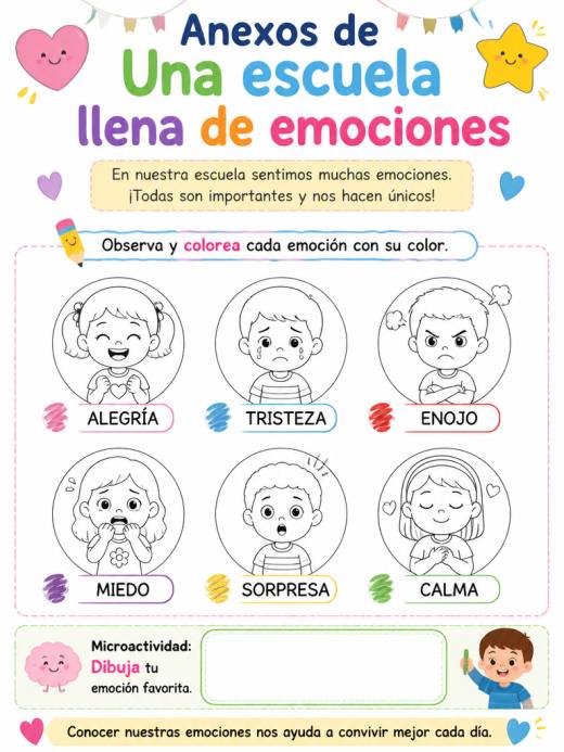 Anexos de Una escuela llena de emociones (1° de Primaria)
