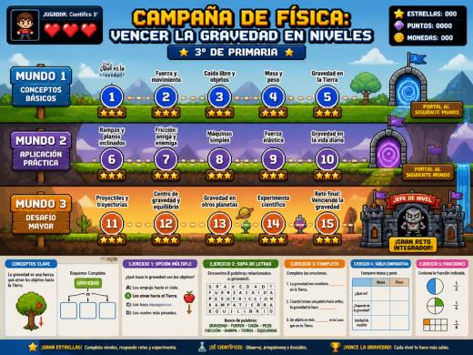 Campaña de Física: Vencer la Gravedad en Niveles