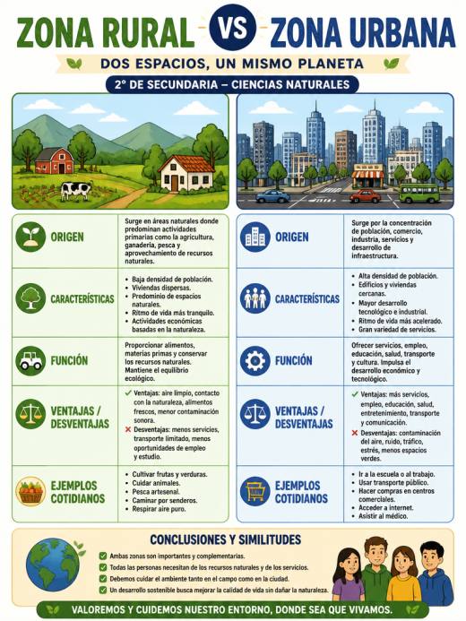 Zona Rural vs Zona Urbana