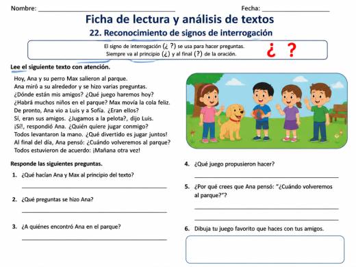 22. Reconocimiento de signos de interrogación