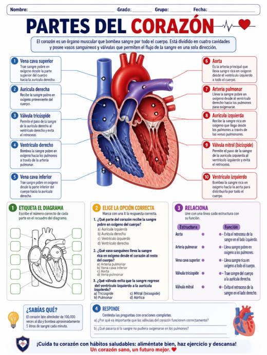 Partes del Corazón