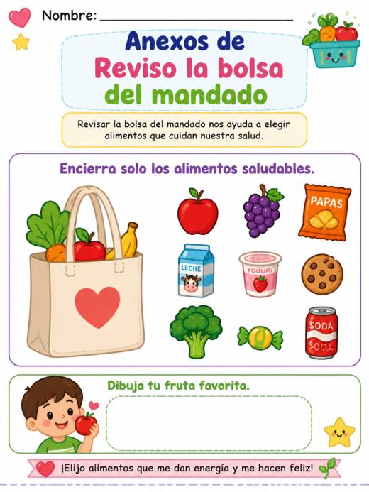 Anexos de Reviso la bolsa del mandado (2° de Primaria)