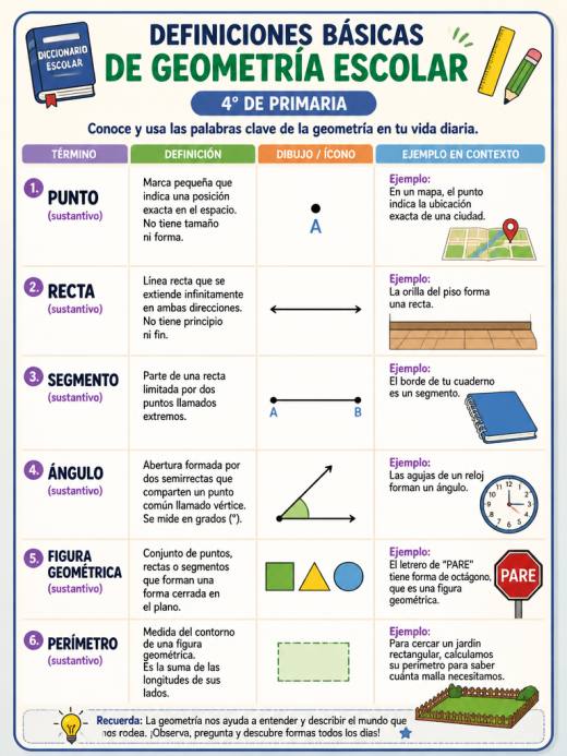Definiciones Básicas de Geometría Escolar