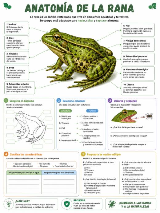 Anatomía de la Rana