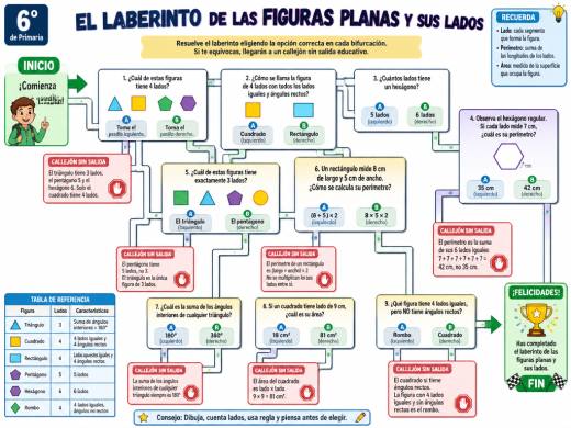 El Laberinto de las Figuras Planas y sus Lados