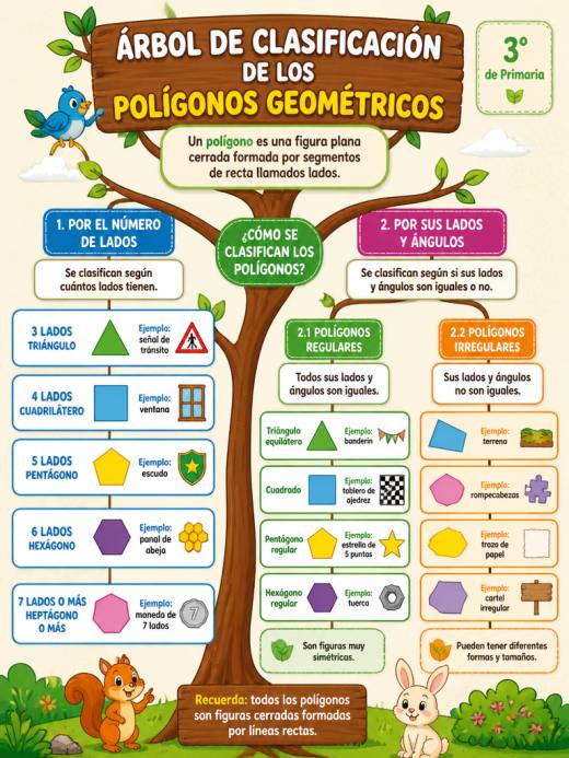 Árbol de Clasificación de los Polígonos Geométricos