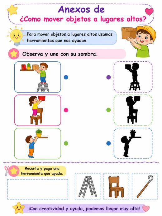 Anexos de ¿Como mover objetos a lugares altos? (1° de Primaria)