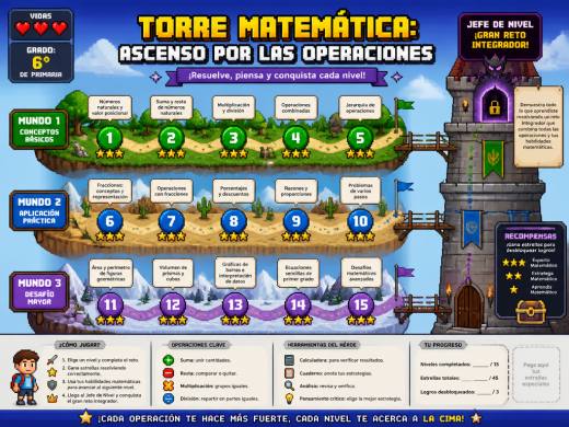 Torre Matemática: Ascenso por las Operaciones