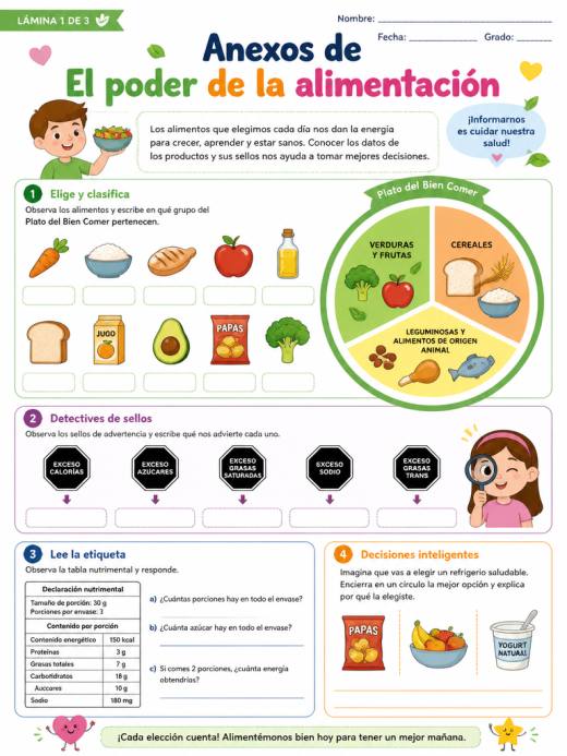 Anexos de El poder de la alimentación (Primaria)
