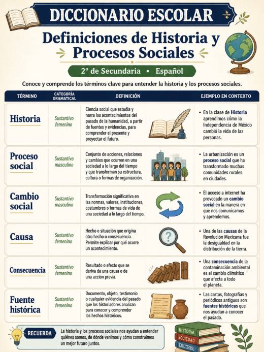 Definiciones de Historia y Procesos Sociales