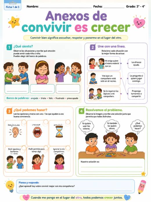 Anexos de convivir es crecer (Primaria)