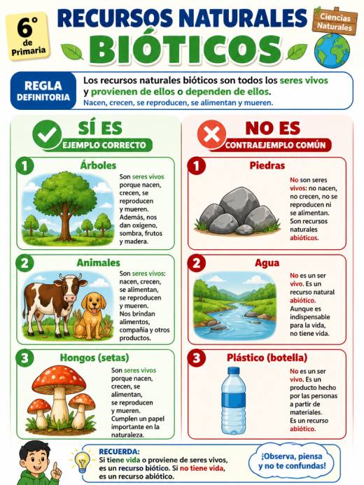 Ejemplos y Contraejemplos: Recursos Naturales Bióticos