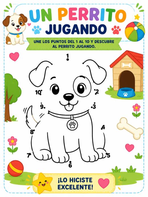 Un Perrito Jugando
