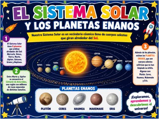 El Sistema Solar y los Planetas Enanos