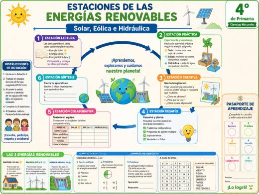 Estaciones de las Energías Renovables: Solar, Eólica e Hidráulica