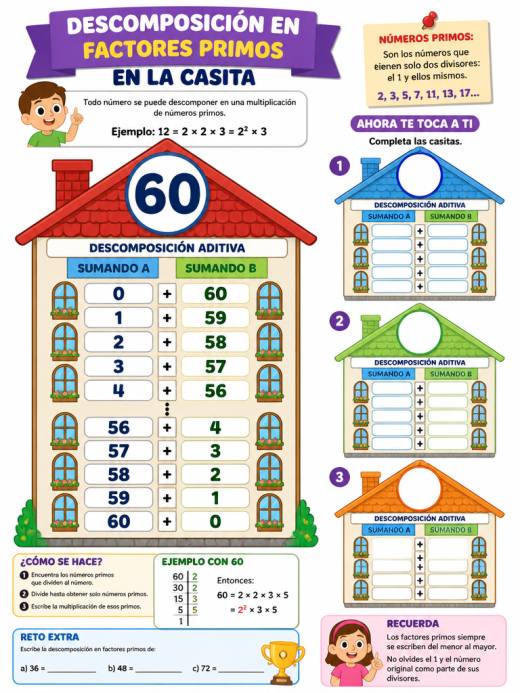 Descomposición en factores primos en la casita