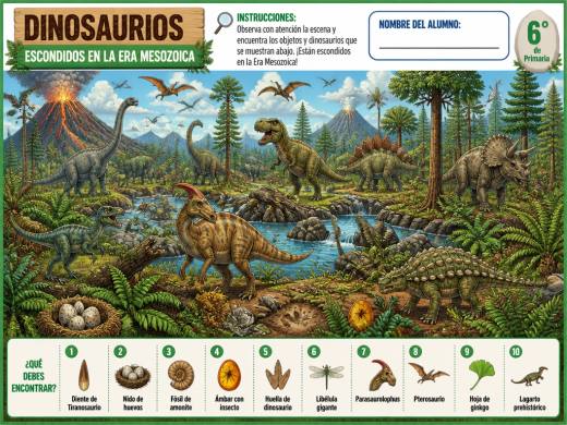 Dinosaurios Escondidos en la Era Mesozoica