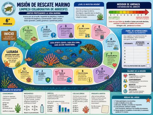 Misión de Rescate Marino: Limpieza Colaborativa de Arrecifes