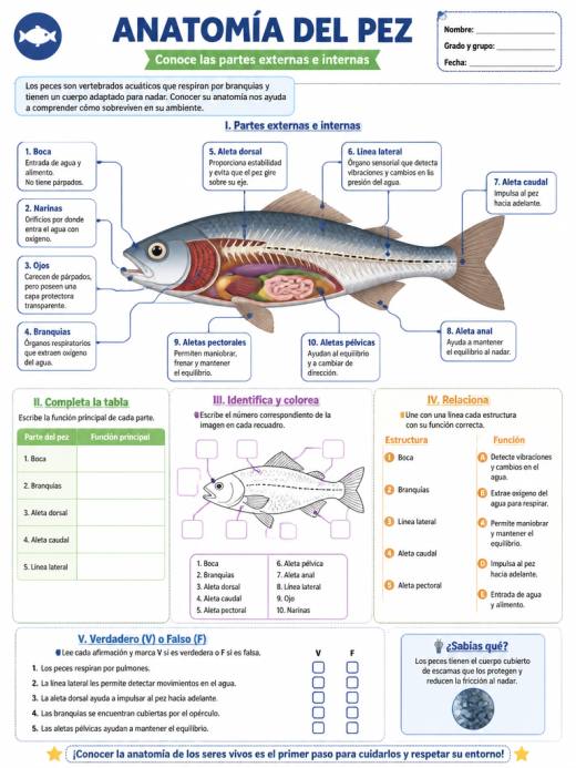 Anatomía del Pez
