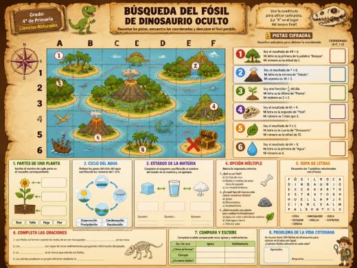 Búsqueda del Fósil de Dinosaurio Oculto