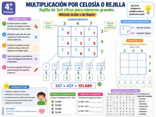 Rejilla de 3x3 cifras para números grandes