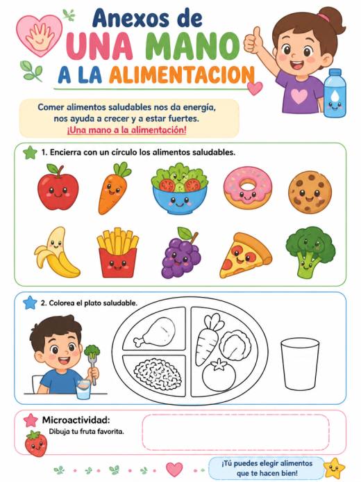 Anexos de UNA MANO A LA ALIMENTACION (2° de Primaria)