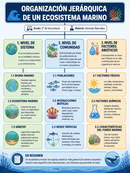 Organización Jerárquica de un Ecosistema Marino