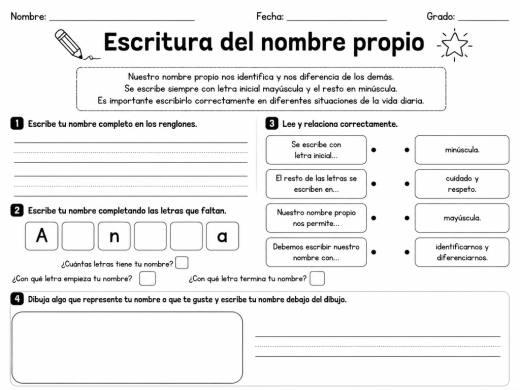 Escritura del nombre propio