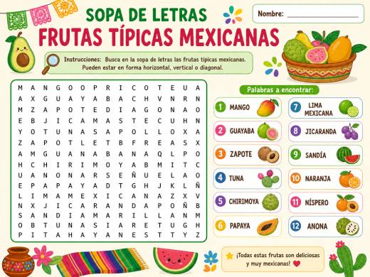 Frutas Típicas Mexicanas